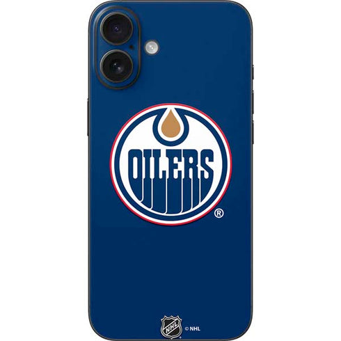 NHL Edmonton Oilers Solid Background iPhone 16 Plus Skin